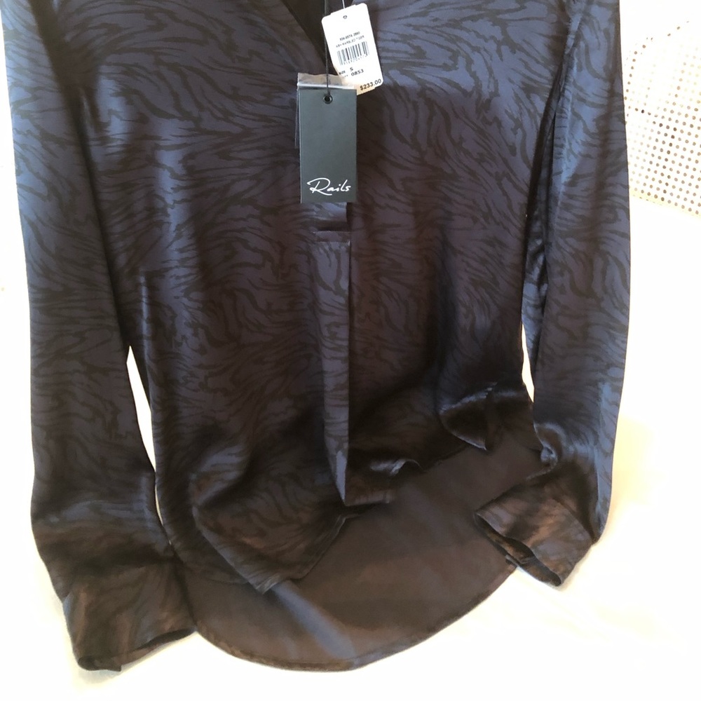 Rails purple animal print blouse